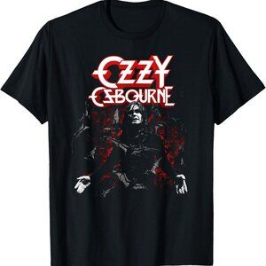 Ozzy Osbourne With Bats T-Shirt | Gothic Rock Graphic Tee Bat Silhouette Fan 17